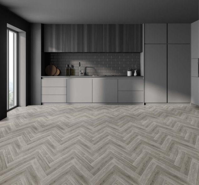 Charisma - Grey Herringbone